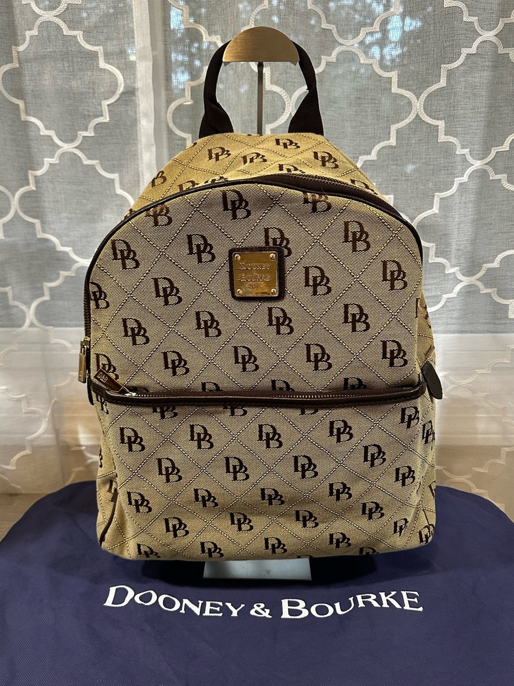 Dooney & Bourke Gretta Large Backpack - Beige Monogram
